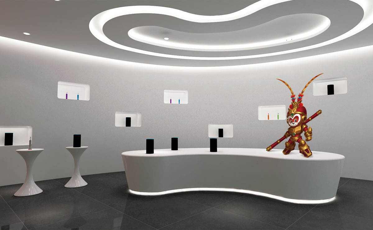 大圣魔腦店面設(shè)計(jì),雙猴科技空間設(shè)計(jì),大圣魔腦空間設(shè)計(jì),雙猴店面形象設(shè)計(jì),雙猴品牌形象